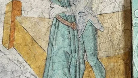 KÄNSLOR. Gift kärlekspar i Härkebergs kyrka, målat av Albertus Pictor.