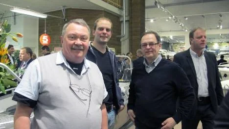 Sten Olsson från Piteå var en av gästerna, liksom marinföretagarna Per och Tord Söderberg som driver Automarin på Håkansön.