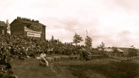 Motocrosstävling vid Lomtjärn 1953.