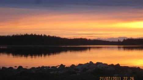 Solnedgång i paradiset på Romelsön.