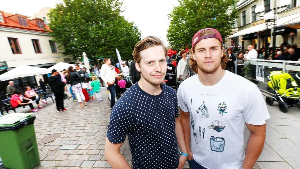 Till vänster Mattias Granlund. Här tillsammans med Piteåsonen Alexander Wiklund i Karlskrona.