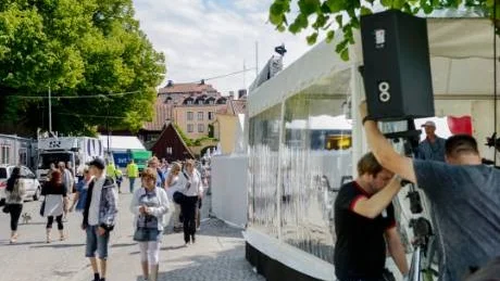 VIKTIG MÖTESPLATS. Almedalsveckan i Visby drog igång med Sverigedemokraterna. Foto: HENRIK MONTGOMERY / SCANPIX