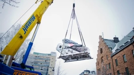 FLYGTUR. Första och sista flygturen för hackspetten.