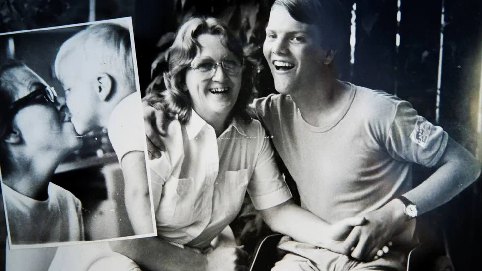 Då. Bilden är från den tid när Sven bodde hemma hos mamma Mary Sundberg och de tränade varje dag.