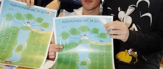 Kreativa unga företagare på mässa