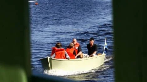 Båtens jungfrufärd gick genom Strömsundskanalen i strålande sol och en svalkande bris.