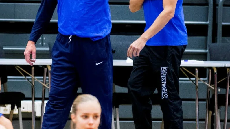 Guardparet. Håkan Larsson tillsammans med sin gamla "lärare".