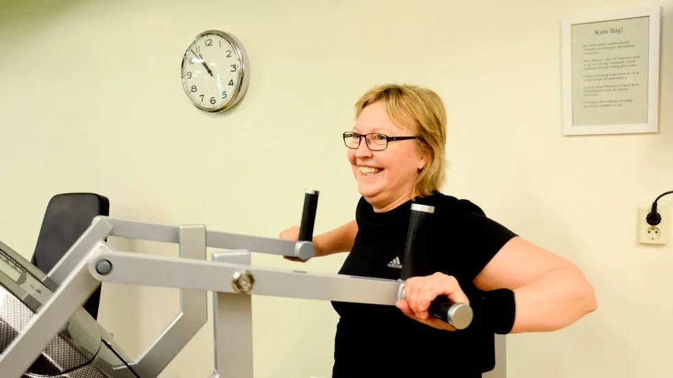 Kombination. "Jag behöver träna för att orka hålla igång", säger Gun-Britt Anderfors som kombinerar gym med yogapass.