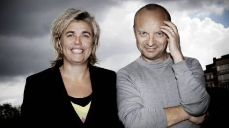 Syskon som jobbar ihop: Stina Gardell och Jonas Gardell.