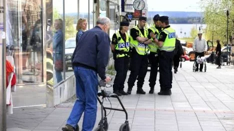 Polisuppbådet var stort, men Sverigedemokraterna torgmöte i Piteå avlöpte lugnt.