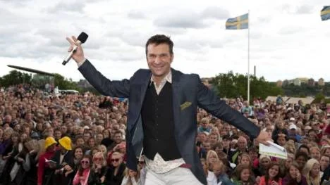 Anders Lundin, programledare för Allsång på Skansen.