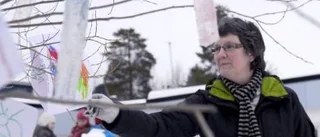 Kul knattekonst av is