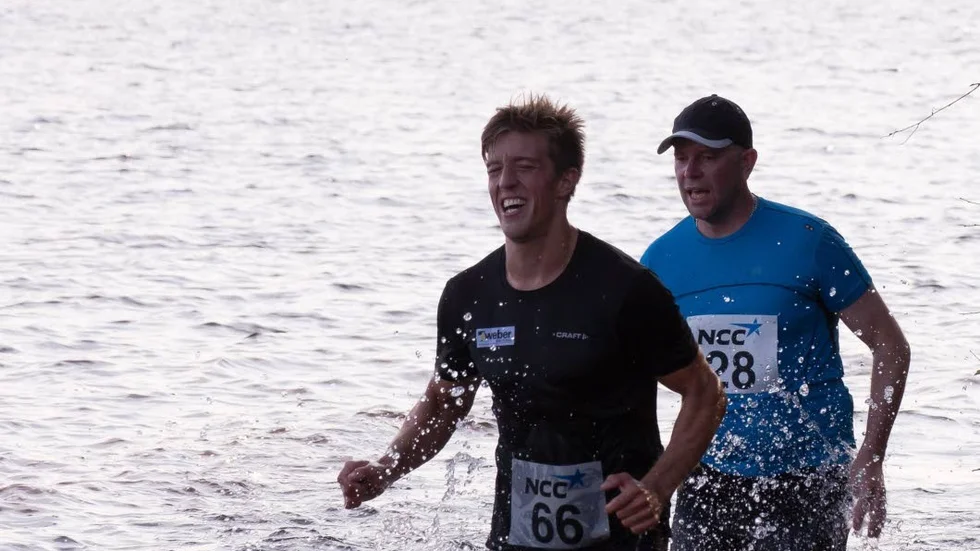 Calle Halvarsson, vinnare i Extasloppet 2015 ger allt på upploppet.