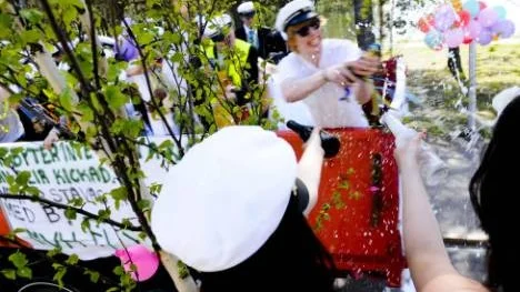 Ingen gick hem torr efter lastbilsturen på samhället i Arvidsjaur.