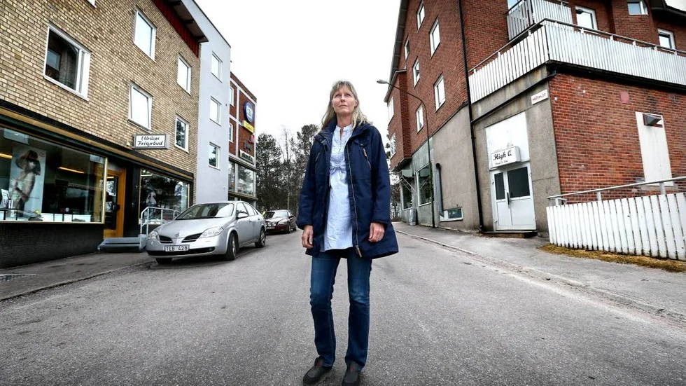 I skottlinjen. På den här platsen i centrala Gällivare hamnade Malin Ärlebrand och hennes vän i skottlinjen för den 18-årige Gällivarebon.