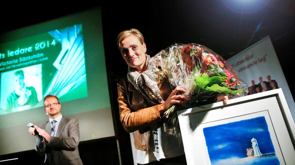 Applåderad. Victoria Bäckström hyllades av bland andra Norrbottens-Kurirens tidningschef Mats Ehnbom.