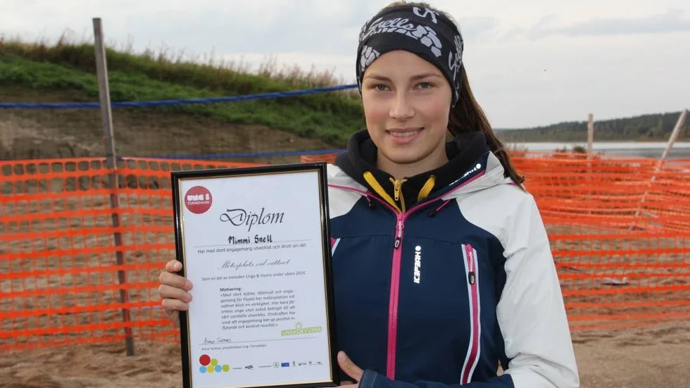 Står bakom upprustning. Mimmi Snell står tillsammans med Alexandra Krutrök bakom förslaget att fixa till badplatsen. Nu har förslaget förverkligats.