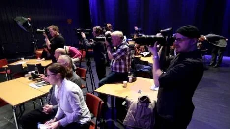 Pressuppbådet var stort, nationellt och internationellt, när Benny Andersson höll presskonferens i Black box angående sitt livs första orgelstycke.