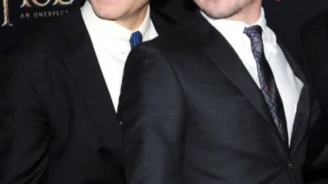 "Jag trodde att jag skulle bli tvungen att släppa ´Hobbit´. När Peter ringde och sade att han ändrade inspelningen för att få med mig, trodde jag inte det var sant", säger Martin Freeman, här tillsammans med Elijah Wood, som spelar Frodo.