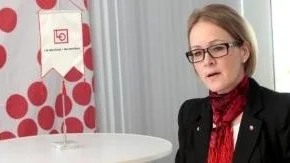 LO distriktets ordförande Maria Stenberg.