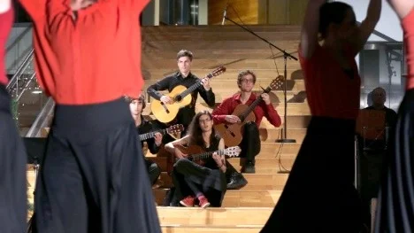 Flamencodans till gitarrer bjöd studenter vid danspedagog-, musiklärar-, och kandidatutbildningarna vid musikhögskolan på.