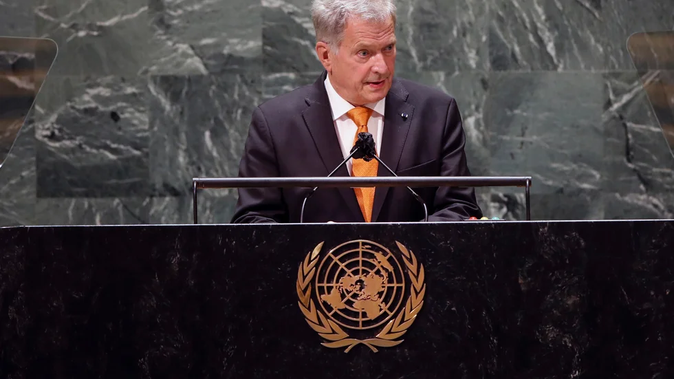 Finlands president Sauli Niinistö har i sitt nyårstal markerat mot ryska anspråk på att få bestämma över vilka nya medlemmar som ska få tas med i Nato.   