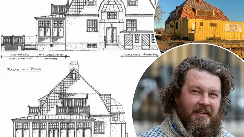 Fredrik Åström gläds åt att bygglovet för Baderskan 1, fastigheten som byggdes som varmbadhus år 1915, nu har beviljats. Efter nyår ska arbetet med att bygga om och bygga ut huset påbörjas.