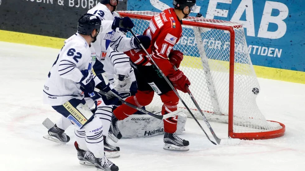 AVGÖRANDET. August Gunnarssons 4–1 mot Karlskoga i fredags blev matchavgörande.
