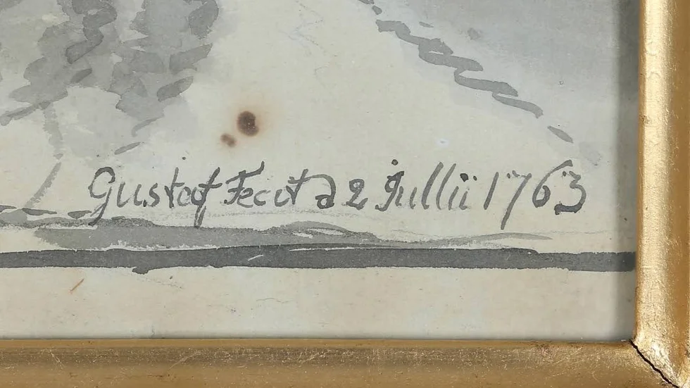 Kronprinsens signatur från år 1763.
