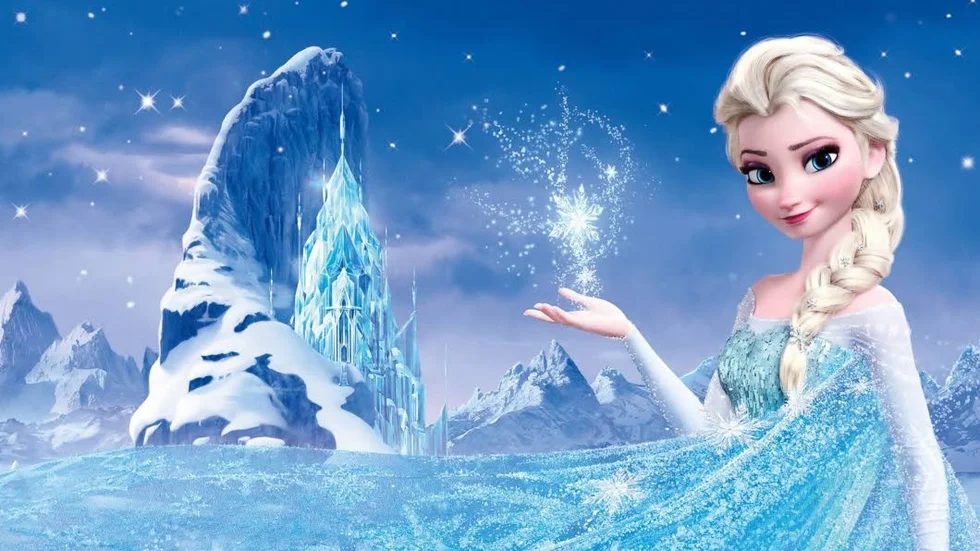 Sing-a-long. Snödrottningen Elsa i "Frost". En känd sång från filmen är "Slå dig fri".