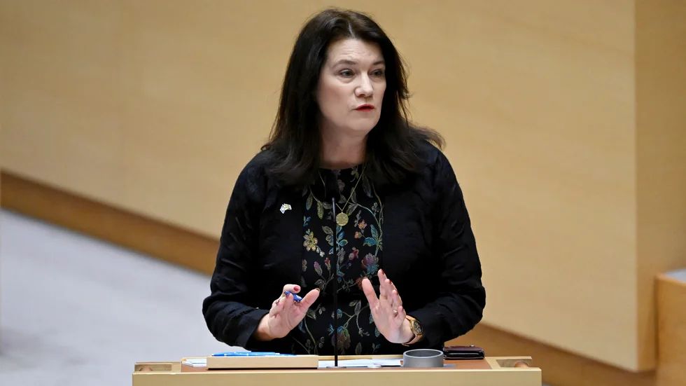 Ann Linde (S) berörde inte Ukrainakrisen på djupet i onsdagens utrikesdeklaration i riksdagen.