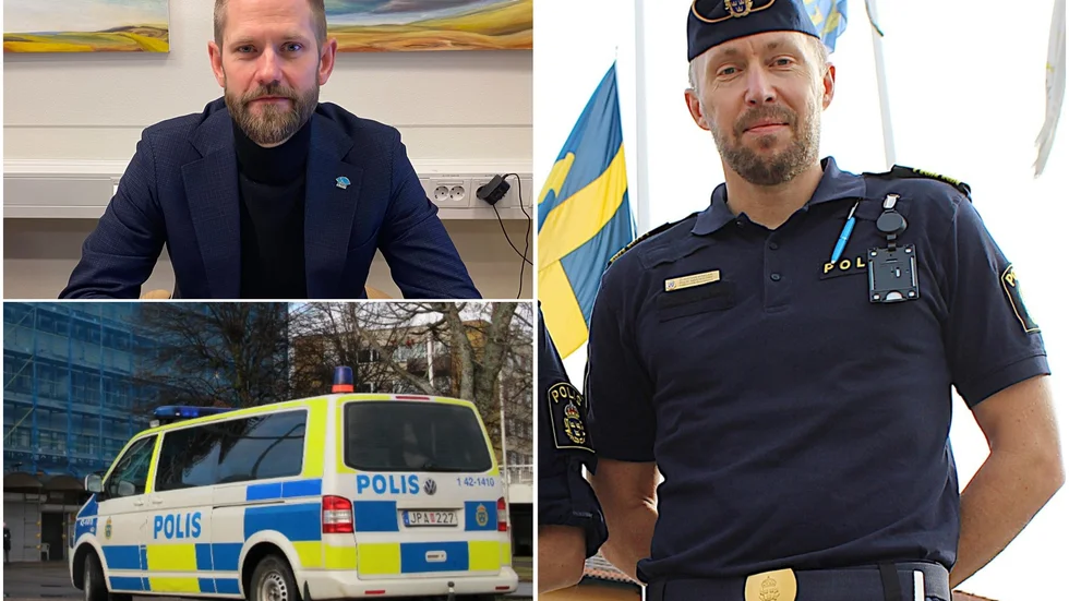 Mark Henriksson (M) ser positivt på den länsövergripande samverkan med polisen som presenterades Christian Winkler, polisområdeschef i Östergötland. 