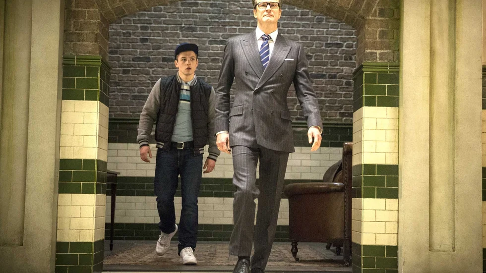 Räddar världen. Colin Firth och Taron Egerton ska rädda världen i ”Kingsman: The Secret Service”.