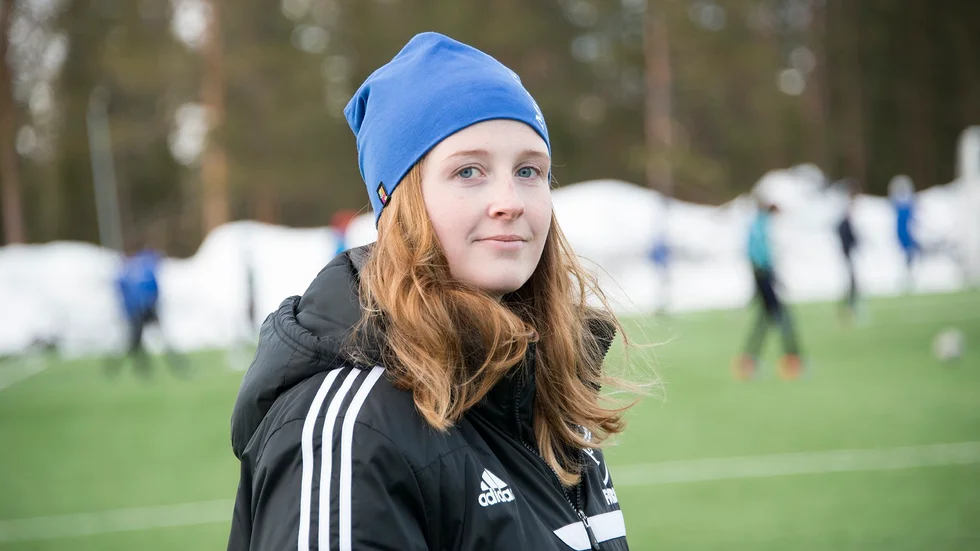 Hanna Johansson, ny tränare för IFK Arvidsjaurs damlag. Foto: Foto: GÖRAN WESTERLUND.