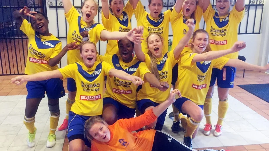 Rönnskärs damer gick hela vägen i futsal–DM i Robertsfors. Foto: Privat