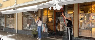 Snösmockan drabbade Enköping