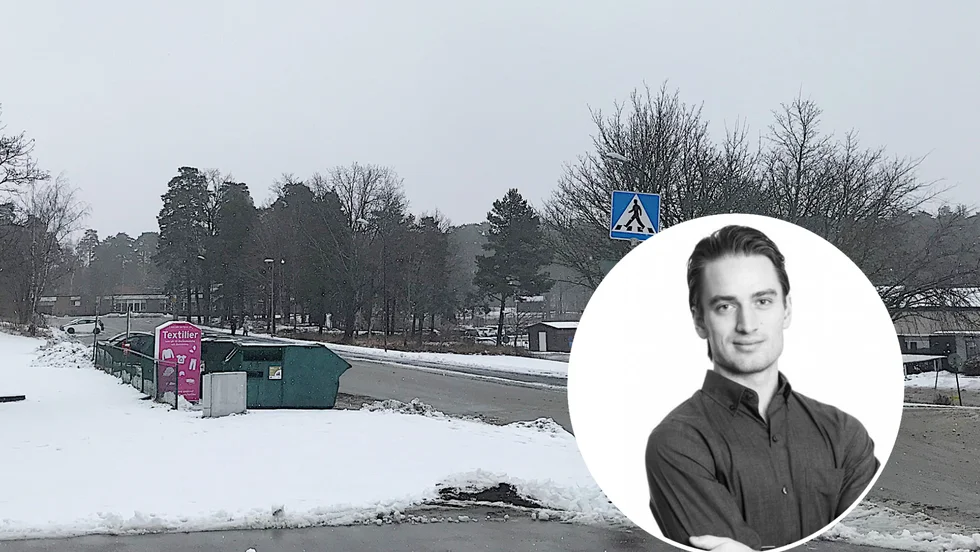 Här, intill Finningevägen, ska trygghetsboendet Lärkan byggas. Bredvid ligger Strängnäs vårdcentral. "Vi har redan fått in 20–30 intresseanmälningar", säger Marcus Örtevall på Bergsundet.