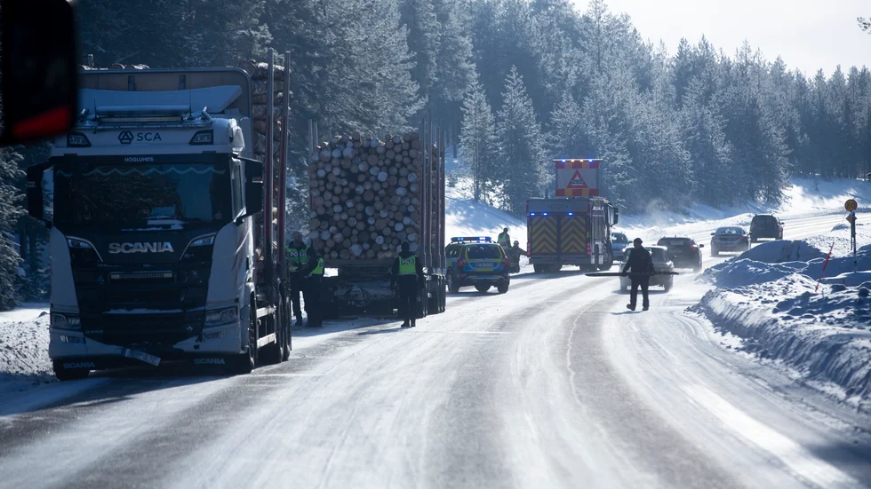 Trafiken efter Havsbadsvägen var påverkad efter olyckan.