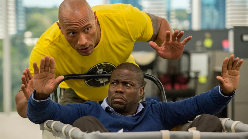 Inte så kul. Dwayne Johnson och Kevin Hart i ”Central Intelligence”. Foto: Claire Folger.