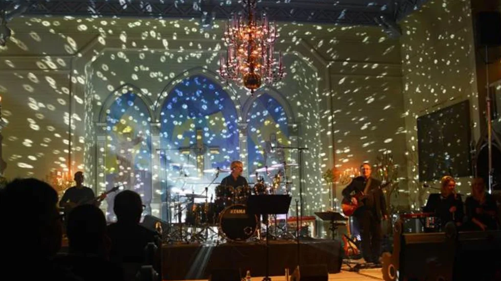 Context återvänder till Arvidsjaurs kyrka. Den hyllade konserten med mycket popmusik och tillhörande ljusshow fyllde kyrkor runtom Norr- och Västerbotten. (Arkivbild)