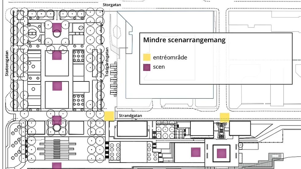 Här kan scener vara för mindre framträdanden. Foto: Skellefteå kommun.