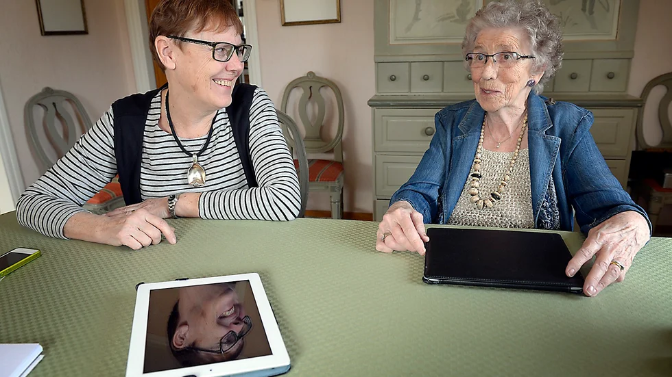 Anna Och Gudrun Marklund ser båda fram emot deras träffar. Foto: Annika Eriksson.