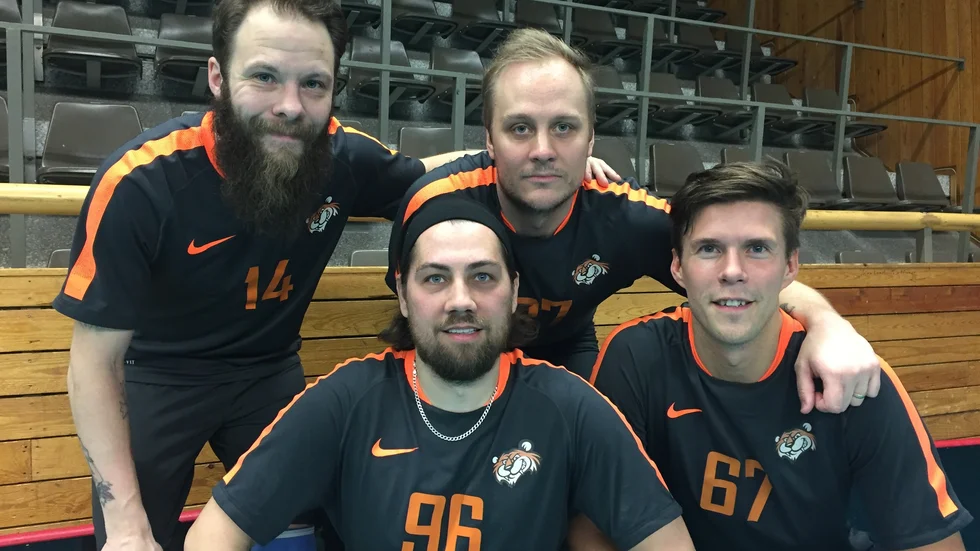 Målskyttarna. Lars Lindqvist, Samuel Burström, Andreas Ögren, Johan Karinen.