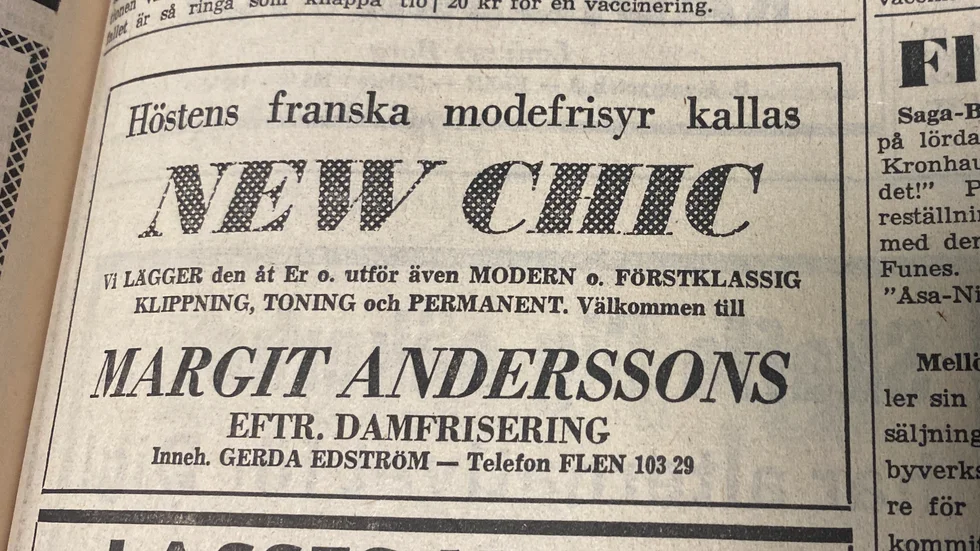 New chic är höstens franska modefrisyr 1971. 