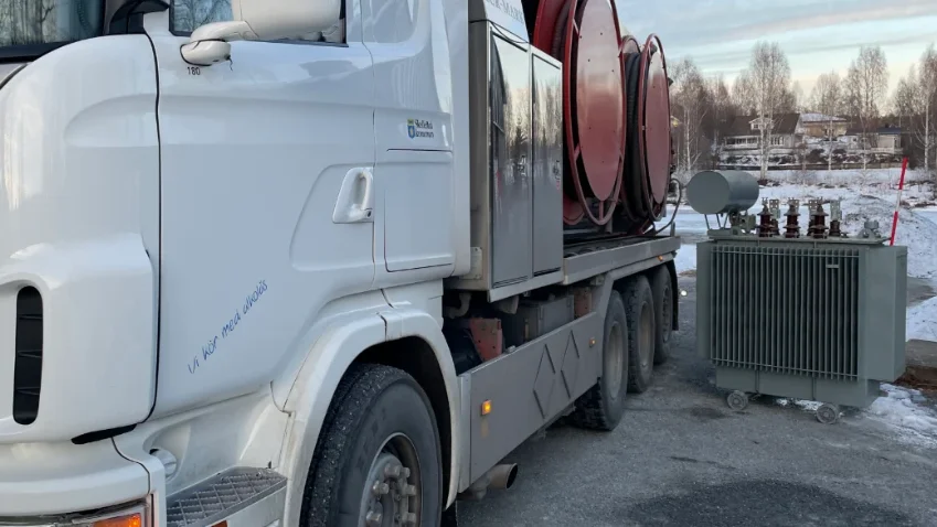 Utsläppet i lördags orsakades av haveri i en transformator (till höger i bild). 