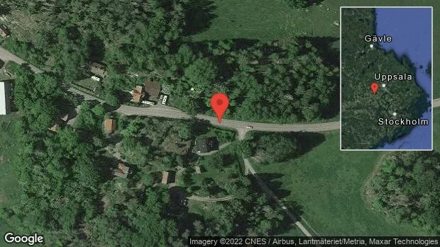 Stopp på väg 569 på grund av en singelolycka