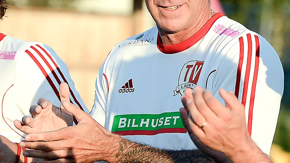 Fick mest sola. Patrik Sjöberg, med nummer 242 på ryggen, spelade blott två minuter. Foto: Leif Andersson.