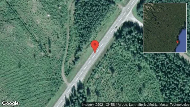 Stopp på E4 på grund av en singelolycka