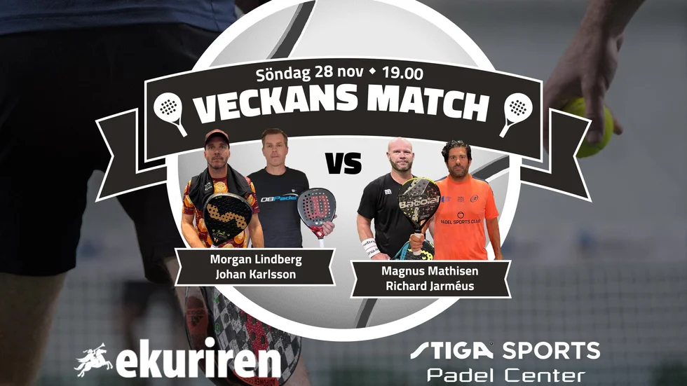 Se veckans padelmatch från Stiga Sports Padel Center.