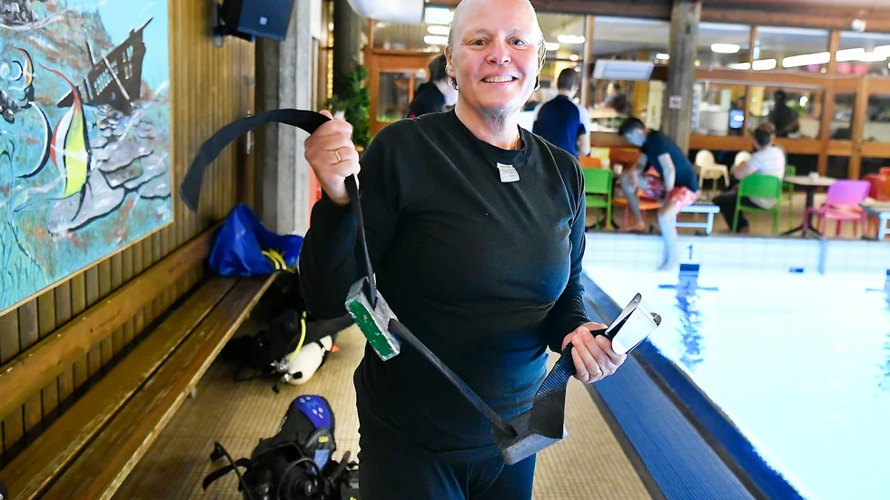 Viktbältet väger en hel del, konstaterar Eva Lindberg.